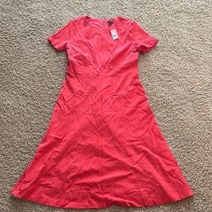 Elegant Salmon Color Women's Dress